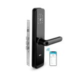 QUBO Smart Door Lock Elite WiFi from Hero Group | Unlock from Anywhere | 5-Way Unlocking | Fingerprint | Pincode | RFID Card | Bluetooth Mobile App | Mechanical Key | OTP Access | (Black)