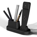 XECH Pen Stand with Smart Wireless Handset Radiation Reduction Bluetooth Handset for Phone Calls Dual Pairing Voice Assist Multimedia Controls (Pulse II Pen Stand) (Black)