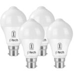 IFITech 12W Motion Sensor LED Bulb – Auto On/OFF | Ideal for Home and office – On demand Light (Cool White) – 4Set