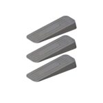 ALP Heavy Duty Anti|Non Slip Rubber Door Stoppers with Doors Powerful Gripping Work of Any Surface for Home, Offices, Warehouses & Classrooms Door Bottom Sealing 120mm x 37mm x 20mm (Grey, Pack of 3)