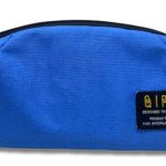 QIPS by HMI Multi Utility Dual Compartment Polyester Pencil Pouch Bag for School Office Student Business Cosmetic. (Blue)