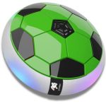 Storio Hover Football | Indoor Floating Hoverball | Disc with Soft Foam Bumpers | Colorful LED Lights | Air Football Soccer Game for Kids | Made in India | BIS-Approved (Green)