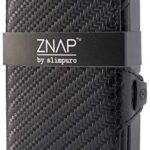 ZNAP Credit Card Holder Wallet with Money Clip – Aluminium Wallet with Coin Case – RFID Blocking – Slim Wallet Carbon – Up to 12 Cards – Mens Card Wallet – Mens Card Wallet (CARBON, 12-Card)