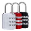 ABOUT SPACE Number Lock (3 Pack)- 3-Digit Number Combination Anti-Theft Zinc Alloy Lock-Resettable PIN Number Padlock for Door,Luggage, Suitcase-Polished Finishing (6 x 2.3cm) (Grey, Black, Red)