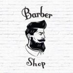 Gadgets Wrap Vinyl Barber Shop Gentlemen’s Hair Men Salon Window Sign Sticker, Ag20-Drp-2891 (88 Cm X 43 Cm X 0.4 Cm, Multicolor)