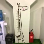 Gadgets Wrap Cartoon Giraffe Height Measure Wall Sticker Backdrop for Kids Rooms Height Chart Ruler Home Decoration Decals Wall Art Stickers