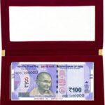 Altrona 999 Pure Silver 100 Rupee Notes With Velvet Cover for Gifting in Dipawali,Dhanteras,Wedding,Akshaya Tritiya(Multicolor)