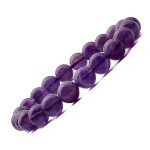 Plus Value Purple Amethyst Crystal Bracelet Students Education Memory Concentration Men Women Boys Girls (Beads Size: 8mm, Jute Bag)