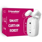 HomeMate Smart Curtain Opener, Remote Control Electric Automatic Smart Curtain Opener- Wireless | App Control | Compatible with Amazon Alexa, Google Home & Siri | Roman Rod