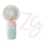 Zillion Global Handheld Cute Mini USB Rechargable Portable Cooling Fan | Compact Student Pocket Fan | Rechargeable Fan Tabletop Air Cooling Tool for Home, Outdoor (Pack of 1) Random