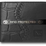Al Fascino RFID Protected Black NDM Leather Wallet for Men|6 Card Slots| |1 ID Card Slot|2 Hidden Compartments|2 Currency Slots| with Easy Access Card Container