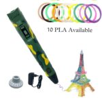 Camin 3D Pen | 3D Pen for Kids | 3D Pen-2 (Camouflage Color) | 3D Printer Pen and Filaments | 3D Pen Set with PLA Filament Included – Ready to Create (Adapter 10in1 PLA 5m)
