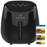 SOLARA Xtra Large Digital Air Fryer for Home Kitchen with 8 Pre set modes for Indian cooking, 5.5L basket, 1500 Watts, Mobile app with 100+ recipe eBook and Videos, Black