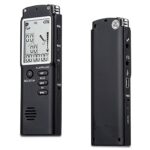 PKST 8GB Digital Voice Recorder USB Rechargeable Dictaphone LCD Recorder with Speaker Multifunctional Digital Audio and MP3 Music Player (Black) (LCD 8gb)