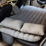 HSR Car Accessories Car Travel Inflatable Car Bed Mattress with 2 Air Pillows, Car Pump and Repair Kit (Gray)