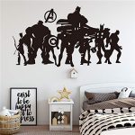 Gadgets Wrap Avengers Super Hero Cartoon Wall Stickers for Kids Room Living Room Wall Decoration Room Removable Wall Decals Home Decor