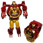 AKANAR Iron Man Super Hero Action Figure Toy Robot Deformation Convertible Digital Wrist Watch for Kids (Pack of 1)