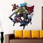 Gadgets Wrap Cartoon Movie Captain The Avenger Home Decal Wall Sticker/Handsome Boys Love Kids Room