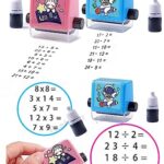 Solve Equations Math Roller Stamps (▬ + ÷ X) Addition Subtraction Multiplication Division, Smart Math Roller Stamps, Practice Tools Within 100 Learning Toy for Home Teacher – 4 Pcs || VZ214