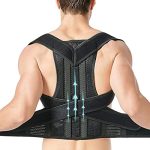 kossto Back Brace Posture Corrector Belt For Lower And Upper Back Pain Relief with Mesh fabric for Man & Woman Medium Universal SIZE(Waist32-38)