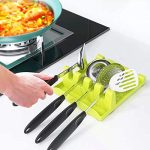 AVMPHD 4 Slots Cooking Utensil Storage Rack Silicone Spoon Rests Mat Stand Heat Resistant Cooking Spatula Holder Tray Kitchen Gadgets,Multifunctional Kitchen Storage Rack | Piece of 1