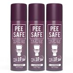 Pee Safe Toilet Seat Sanitizer Spray (50ml – Pack Of 3) Lavender | Reduces The Risk Of UTI & Other Infections | Protects From 99.9% Germs In 10 Seconds & Travel Friendly | Anti Odour, Deodorizer