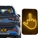 LED Middle Finger Sign for Car,Middle Finger Light for Car Truck, Car Thank You Light, Thumb Up Down Light, Cool Car Interior Light to Express Yourself, Cool Funny Car Accessories Gadgets