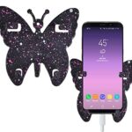 theKiteco. Butterfly Wall Mount Mobile Holder Wall Mount Phone Stand Compatible with All Smart Phones Wall Mount Mobile Phone Charging Stand (Pack of 2)