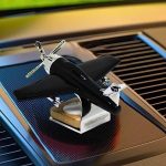 YOURKARTS.COM Solar Powered Car Perfume Diffuser/Dispenser | Aeroplane Glider Design, Auto Rotation Fan | For Car Dashboard with Perfume liquid & Organic Fragrance – (BLACK, Pack of 1)