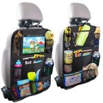 Velolight Car Back Seat Organizer with 10 Pockets for Accessories/Gadgets/Bottle Holder Pouch/Tablet Holder/Umbrella Storage, Oxford 600D