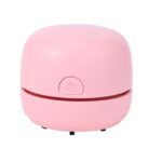 TRADY Mini Vacuum Cleaner Portable with Powerful Suction for Cleaning Desktop Keyboard Electronics Gadgets Car Dust Student Electric Eraser Wireless Handheld Compact Size Table Sweeping (Pink)