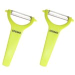 Amazon Brand – Solimo Stainless Steel Kitchen Peeler, Set of 2