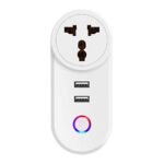 Cezo Smart WiFi Plug 10A Power Socket with 2 USB Ports Electrical Plug Socket Compatible with Google Home/Amazon Alexa