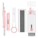 SmartBear Multifunctional 7-in-1 Gadget Cleaning Kit with Microfibre Cloth and Protective Pouch, Airpod Cleaning kit, for Gadgets, Keyboard, Mobile, Laptop, Computer – Pink Colour