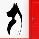 GADGETS WRAP Wall Decal Vinyl Sticker Dog Cat Pet Shop for Office Home Wall Decoration