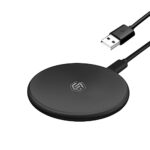 UNIGEN UNIPAD 200 Wireless Charger, 15W Qi Fast Wireless Charging Pad [USB A to C Cable] Compatible with All Wireless Compatible Smartphones & Earbuds (BK)