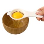 Egg Yolk Separator,Egg White Separator,Reusable Egg Strainer Spoon Filter Kitchen Baking Tools,Non-Sticky Long Lasting Plastic Egg Filter