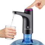 RiverSoft AWD-BL-1 Automatic Water Dispenser for 20 Litre Can (Black, Food Grade, 4W, 1200 mah Battery)