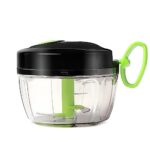 Fackelmann Swift 650Ml Vegetable Chopper, Chopper for Kitchen, Onion Chopper with Safe & Durable 3-Blade Design, Non-Electric, Hand-Pull Cutter, Ideal for Quick Meal Preparation, Black
