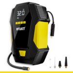 DYLECT Turbo Inflate 100 Digital Tyre Inflator for Cars with DC 12V, 22mm Cylinder, 120Watts Power, Up to 150 PSI, Digital Display, LED Light, Auto Cut-Off, Lightweight and Portable