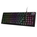 EvoFox Katana-X Mechanical Gaming Keyboard with Outemu Blue Switches | Vivid Rainbow Lighting with 13 Preset Effects | Dedicated Volume Controller | 25 Anti-Ghosting Keys | Windows Lock Key (Black)