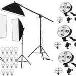 HIFFIN® PRO HD 5 Soft Led Video Light Softbox Kit | 3 Point Lighting | Stand | for YouTube Shooting,Videography, Product Photography, Continuous Studio Lights, Key Fill and Back Light (Five Holder Kit Set Of 3)