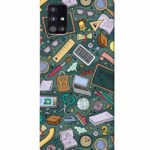 Mugruch Hard Back Case Cover for Samsung Galaxy A71 | Student Study Gadgets Pattern | Design- 24