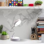 Akari Rechargeable Desk/Study Lamp Night Lamp, Touch On/Off Switch, Child Eye Safety Student Study Table Lamp, Led Lamp USB Charge 360% Angle Usage, 5 in 1 Feature AK-11T Lamp Color 0155 White
