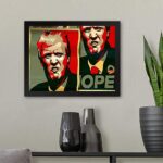 GADGETS WRAP Printed Photo Frame Matte Painting for Home Office Studio Living Room Decoration (11x9inch Black Framed) – Donald Trump Cartoon Illustration
