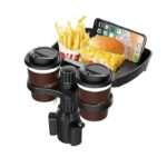 Cup Holder Expander for Car with Car Cup Holder Tray, 2-in-1 Car Cup Holder Expander Compatible with Most Regular Cups 18-40 oz, fit in 2.75-3.25 inch Car Holder(Black