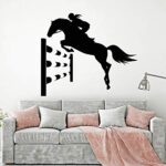 GADGETS WRAP Wall Decals Horse Rider Girl Tournament Animal Vinyl Wall Stickers Home Decoration