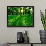GADGETS WRAP Printed Photo Frame Matte Painting for Home Office Studio Living Room Decoration (11x9inch Black Framed) – Greenery (2)