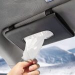 Yobbo Car Tissue Holder, Sun Visor Napkin Holder, Car Visor Tissue Holder, Tissue Holder for Car (Black)