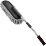 SuperJass Gadgets Soft Microfiber Car Duster Exterior with Extendable Handle, Car Brush Duster for Car Cleaning Dusting – Grey